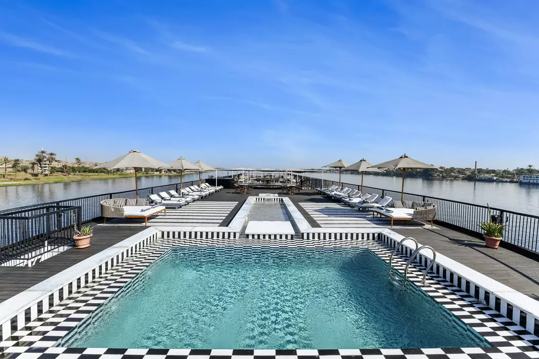 Sun deck of the MS Mövenpick Hamees Nile cruise